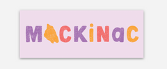 Purple & Orange Mackinac Sticker