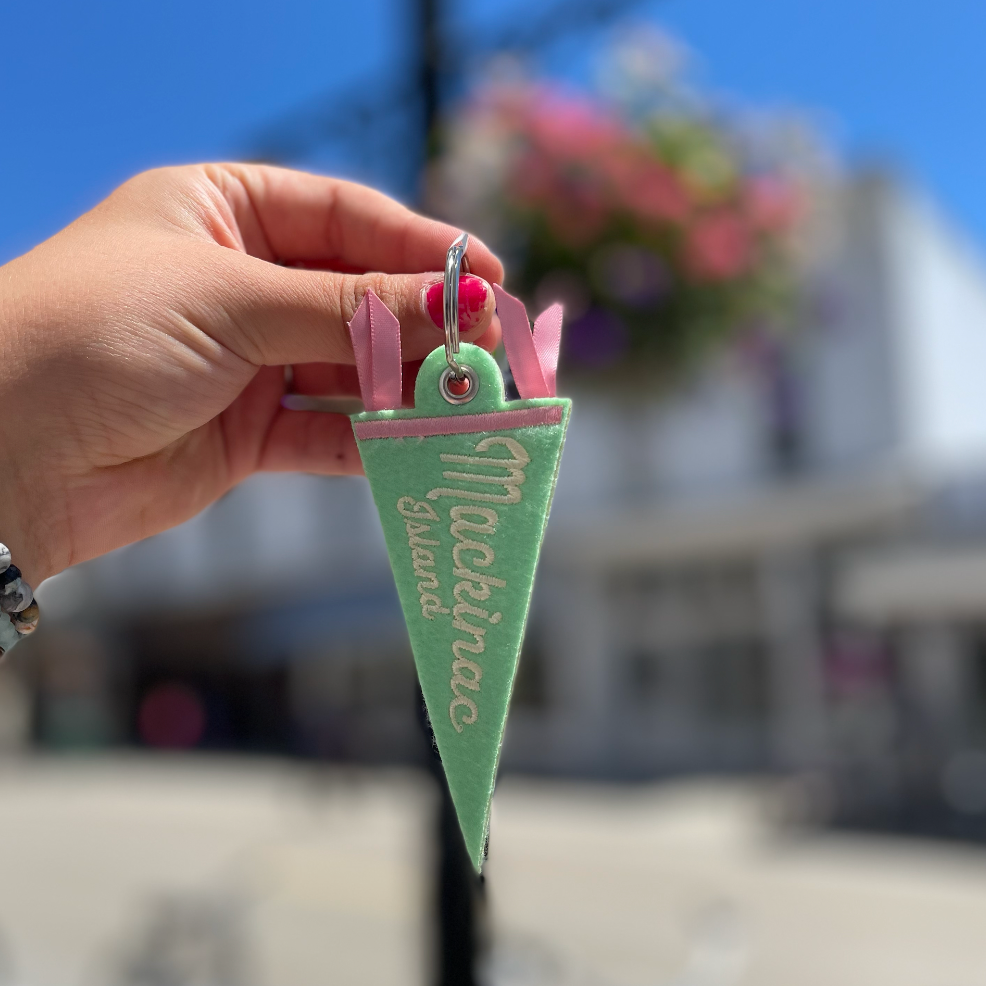 Mackinac Pennant Keychain