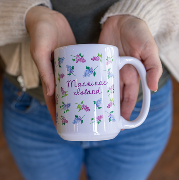 Mackinac Island Lilac Sprigs Mug