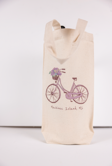 Lavender Bike Wine Bag