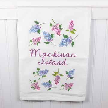 Mackinac Island Lilac Sprigs Tea Towel