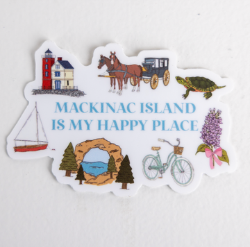Island Girl of Mackinac Collage Sticker