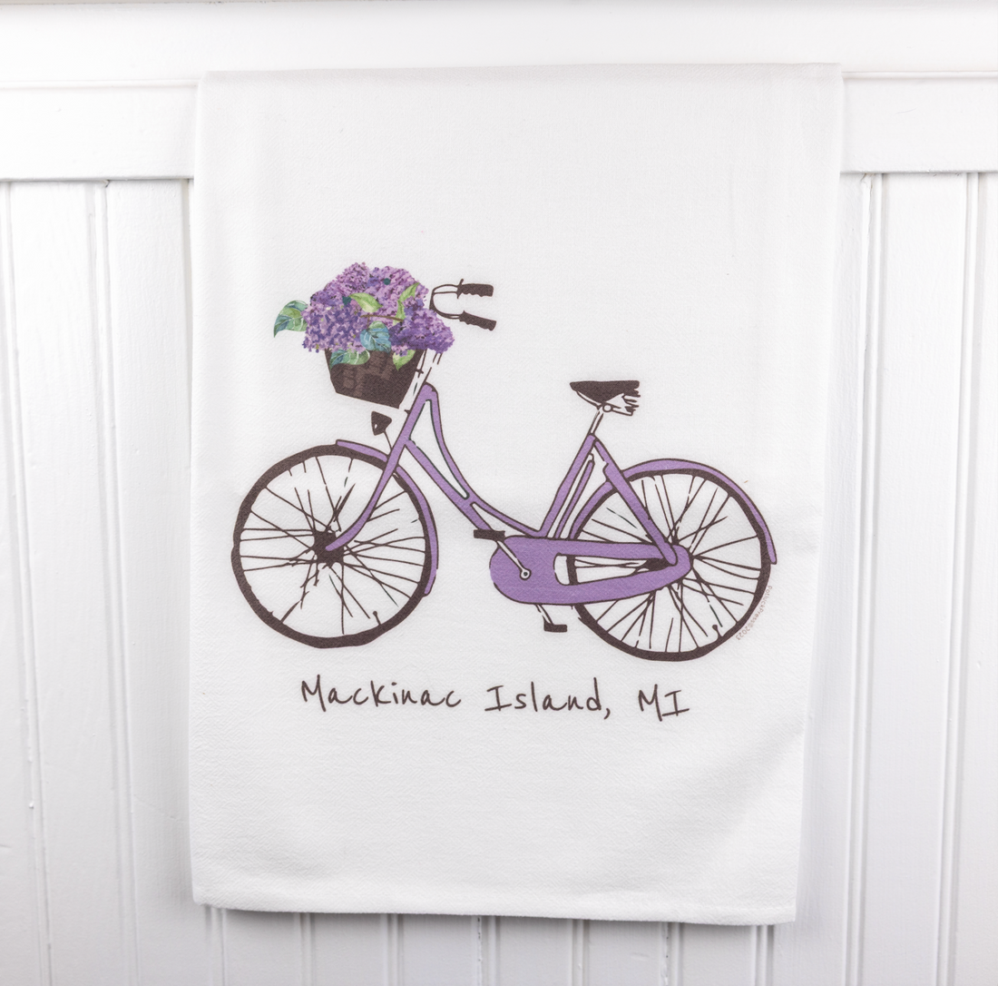 Mackinac Island Lavender Bike Towel