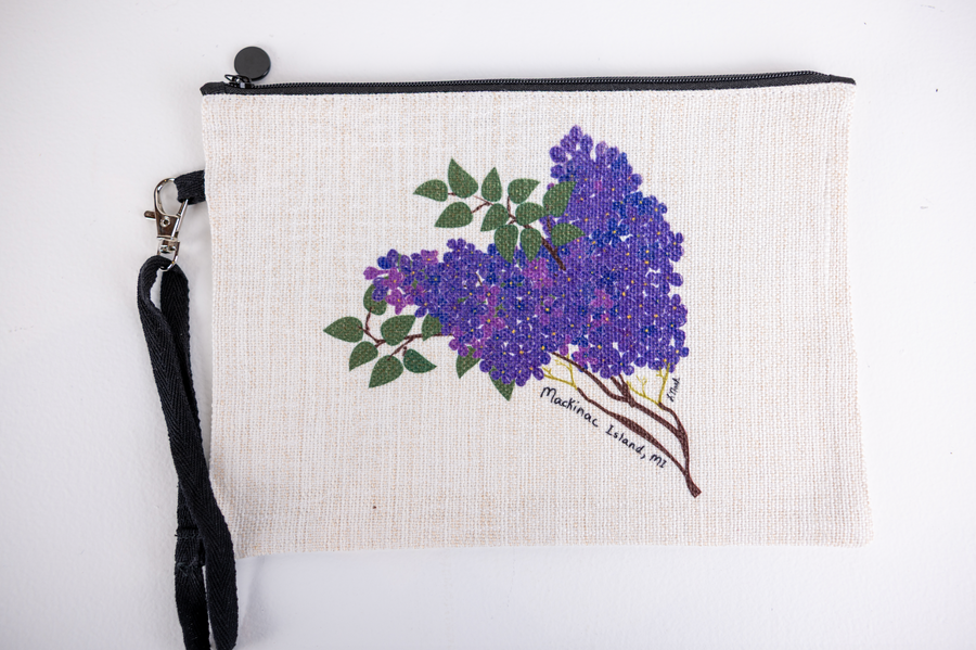 Mackinac Lilacs Makeup Pouch I Red Cabin Studio