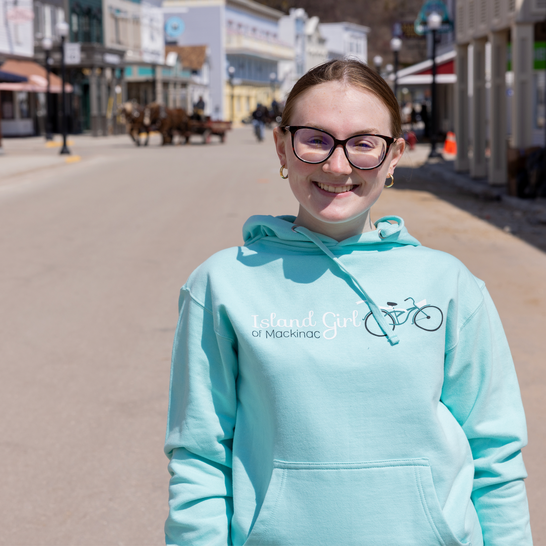 Mint Island Girl Bike Hoodie
