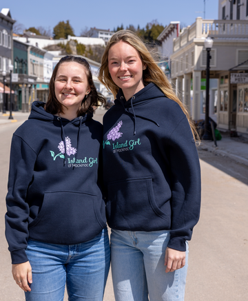 Navy Island Girl Lilac Hooded Sweatshirt