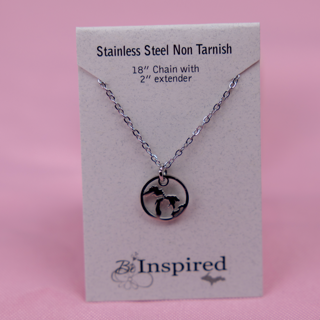 Great Lakes Outline Pendant Necklace