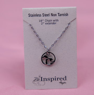 Great Lakes Outline Pendant Necklace