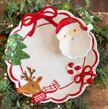 Whimsical Christmas Chip & Dip Set