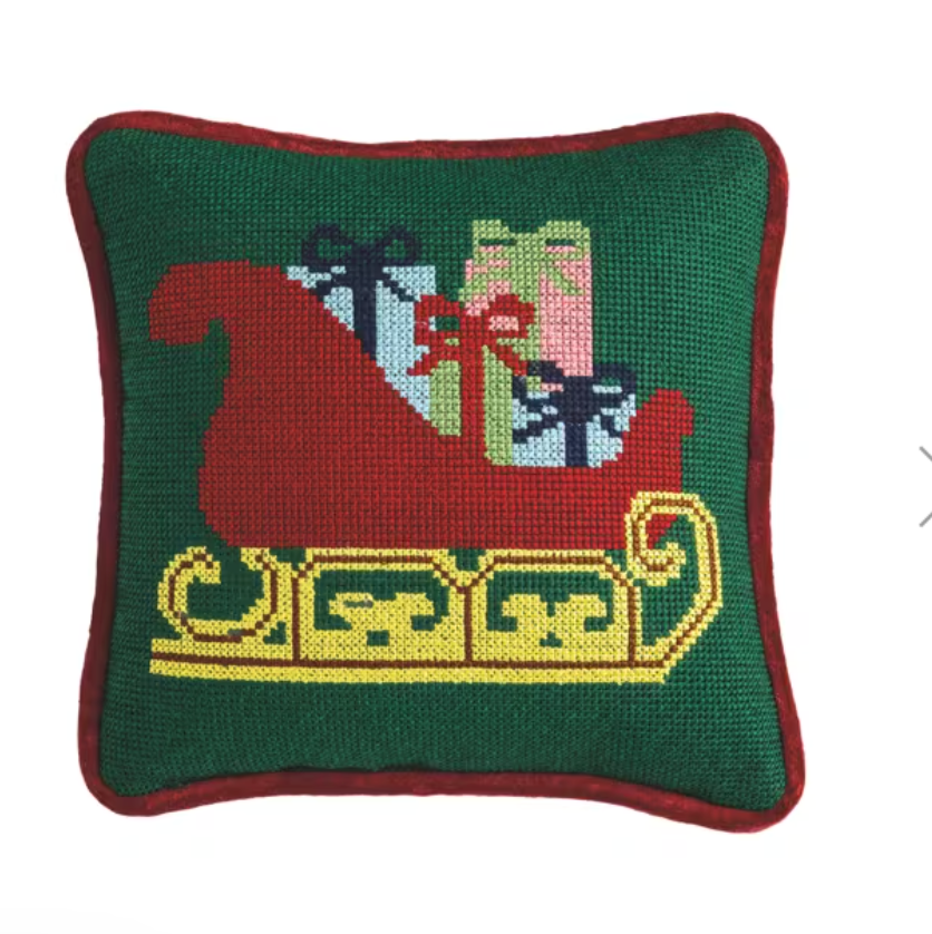 Christmas Needlepoint Mini Pillows