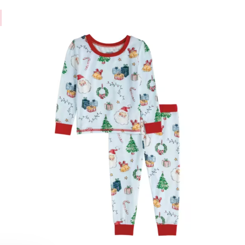 Blue Christmas Pajama Set
