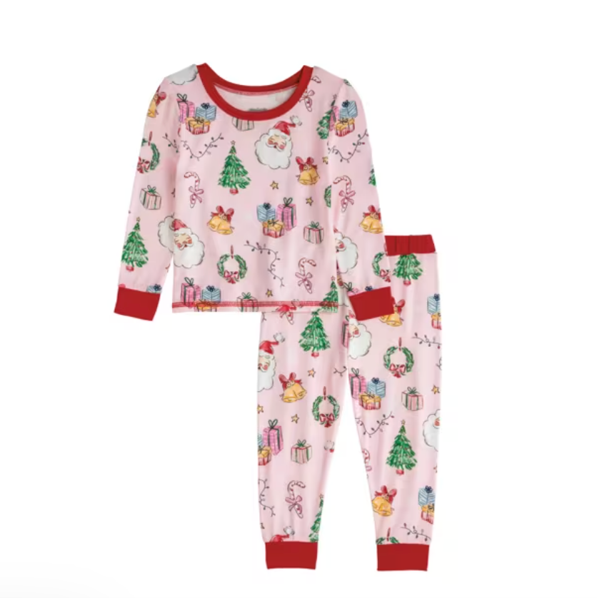 Pink Christmas Pajama Set