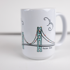 Mackinac Bridge Mug | Red Cabin Studio