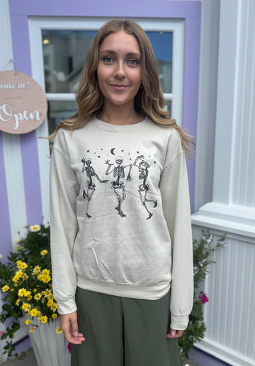 Dancing Skeletons Halloween Crewneck Sweatshirt