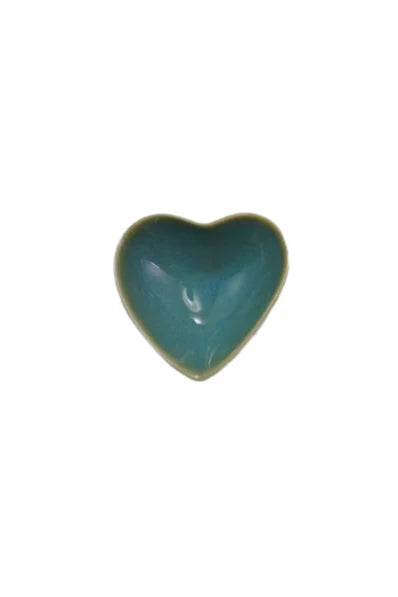 Colored Stoneware Heart Dish