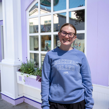 Lavender Blue Mackinac Island Bike Crewneck