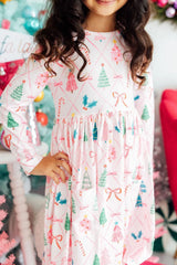 Very Merry Long Sleeve Pocket Twirl Dress