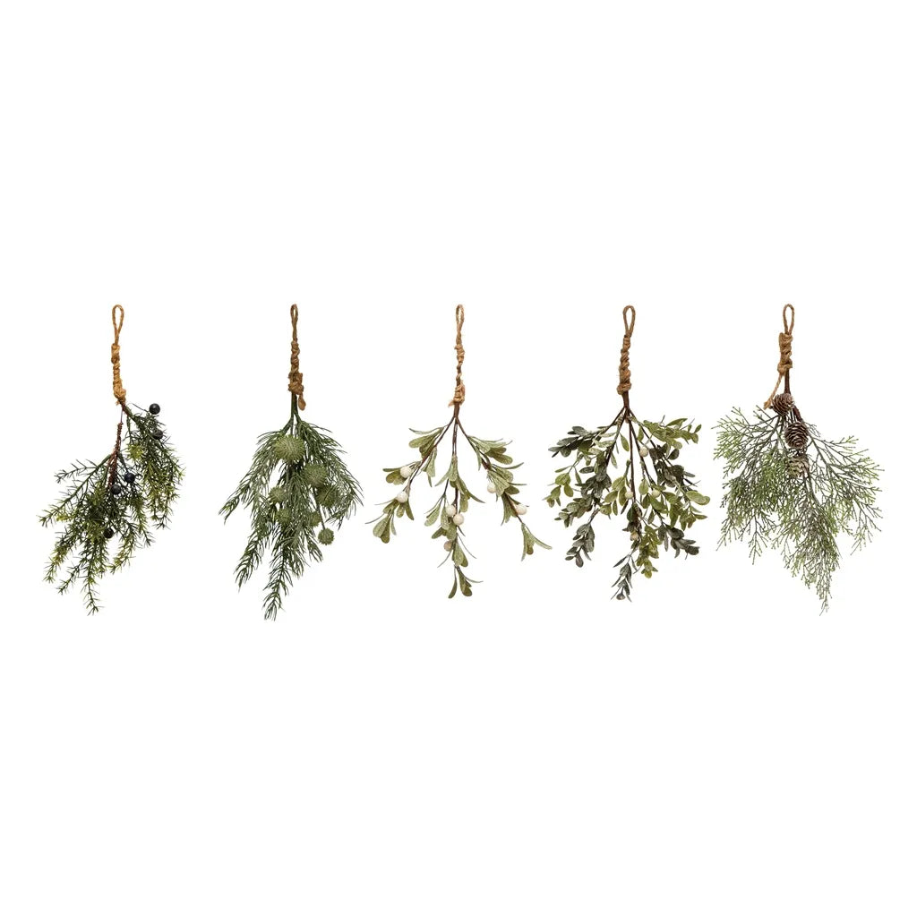 Hanging Faux Evergreen Bunch