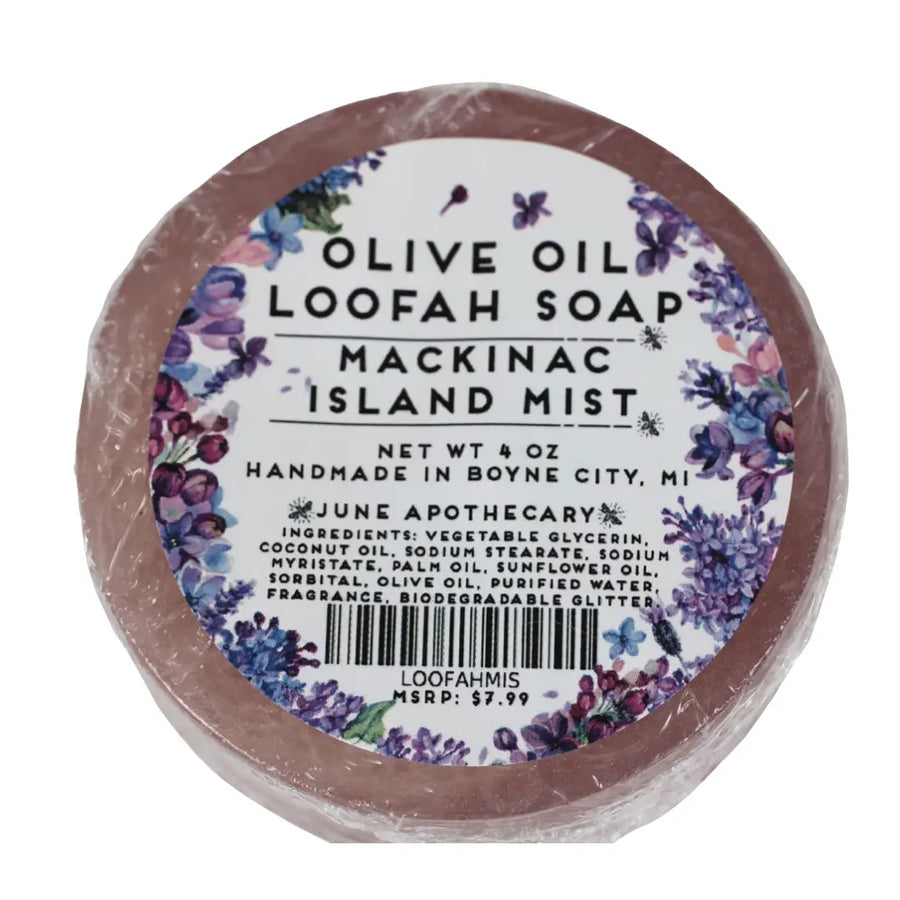 Mackinac Island Olive Oil Loofah Soap