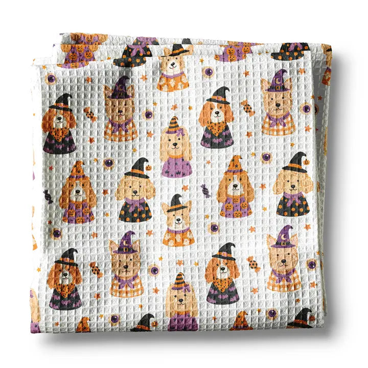 Halloween Dog Waffle Towel