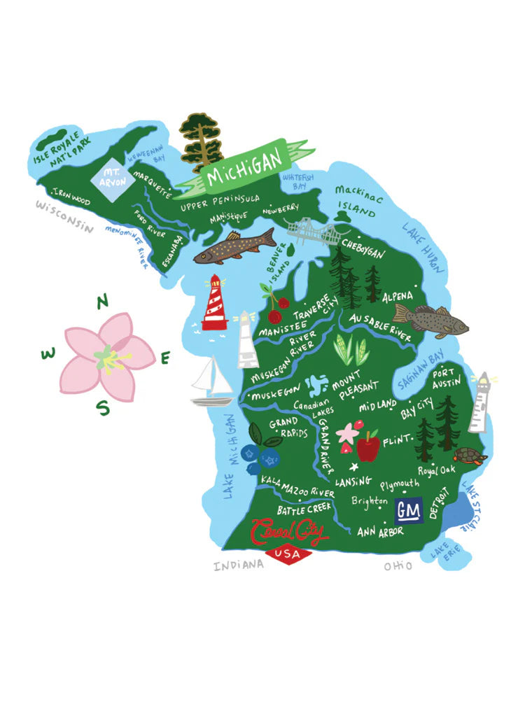 Hello Michigan Box Set of 8 Cards