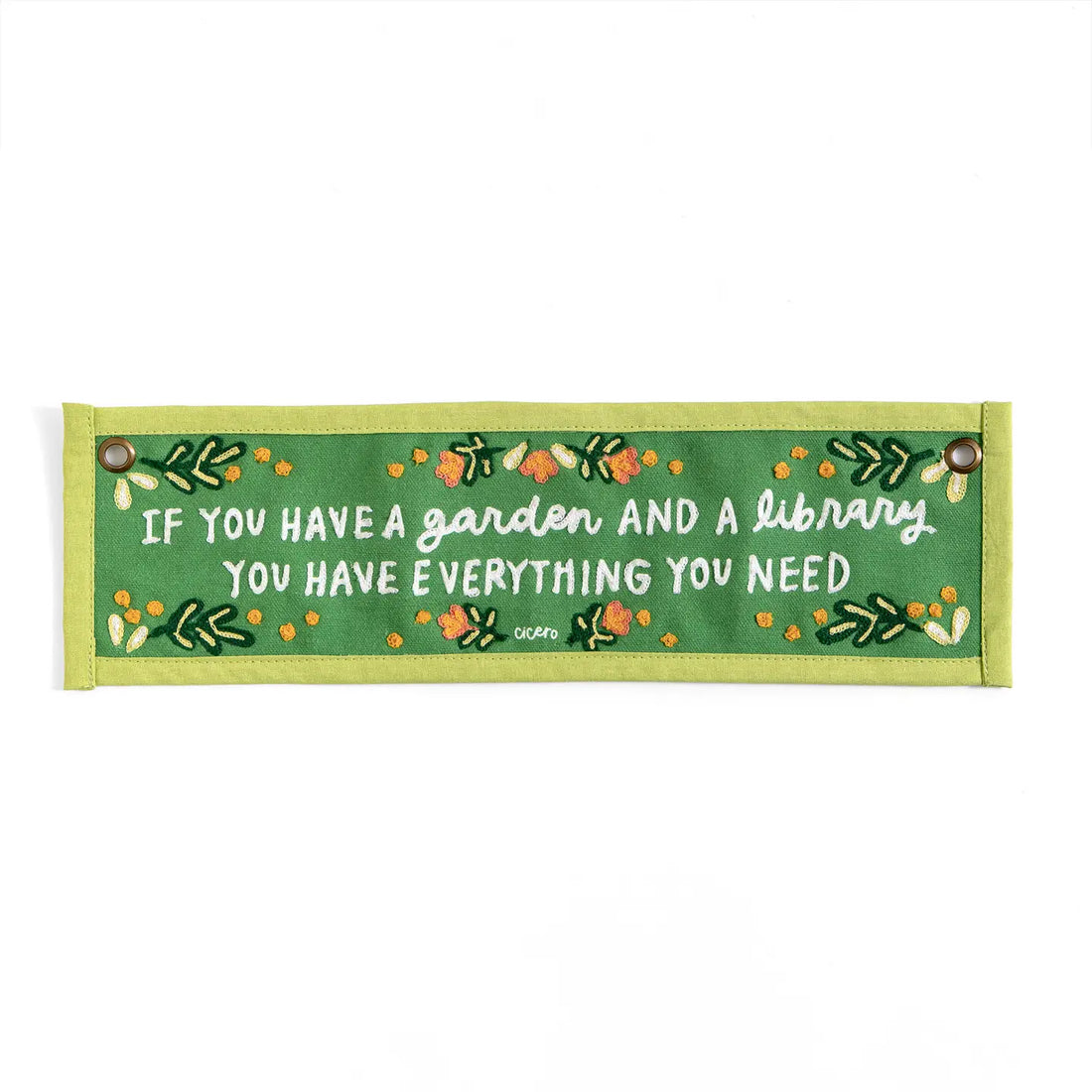 Garden and A Library Canvas Banner