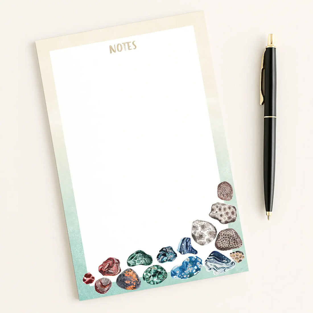 Watercolor Rocks Notepad