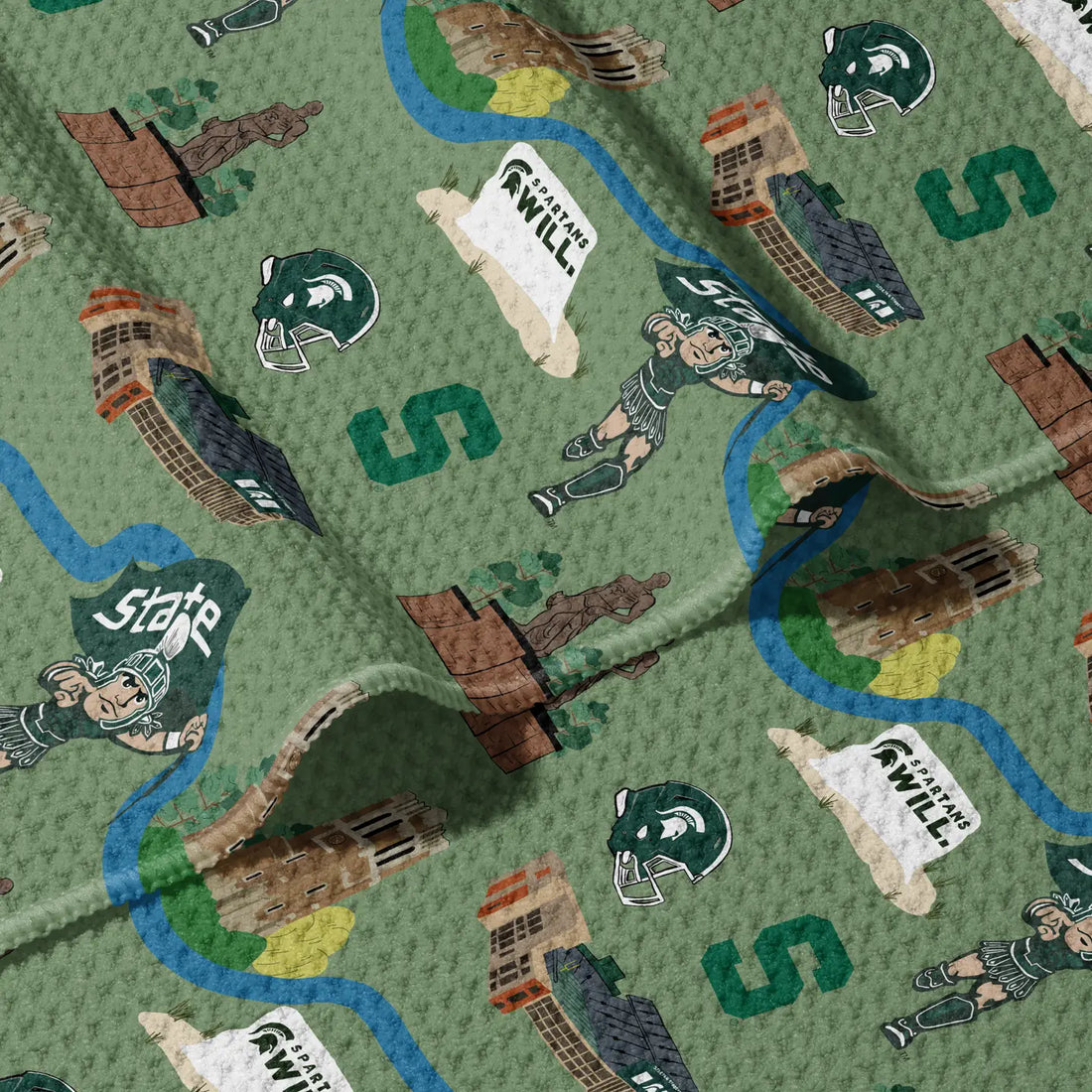 Michigan State University Double Sided Waffle Beach Towel