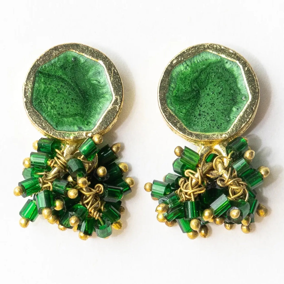 Leaf Green Kimberly Enamel Earring