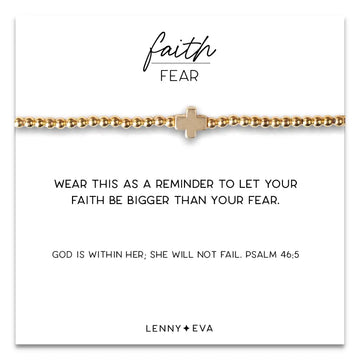 Faith Over Fear Cross Bracelet