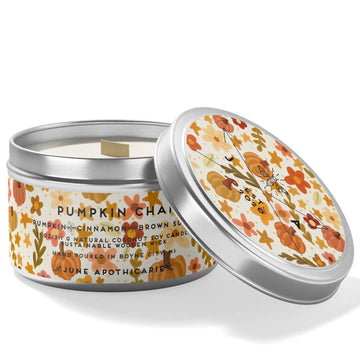 Pumpkin Chai Wooden Wick 11oz Tin Candle