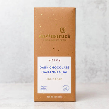 Moonstruck Chocolate Co. | Spicy Dark Chocolate Hazelnut Chai Bar