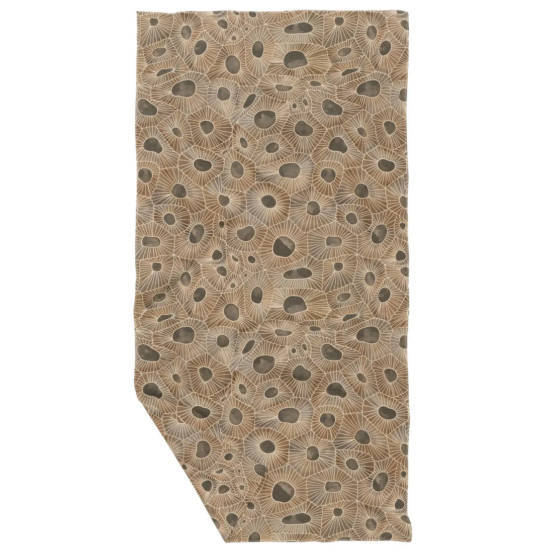 Watercolor Petoskey Stones Double Sided Waffle Dish Towel