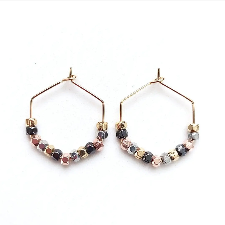 Multi-Colored Hexagon Hoops