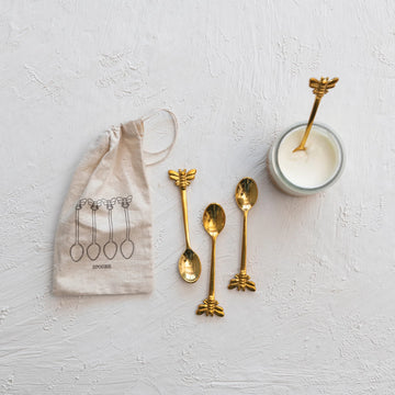 Brass Spoon with Bee
