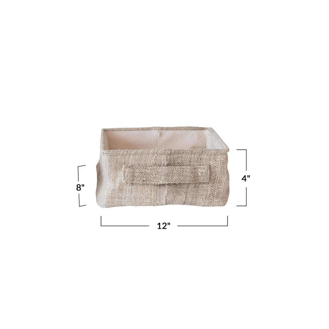 Woven Hemp Fiber & Wire Container