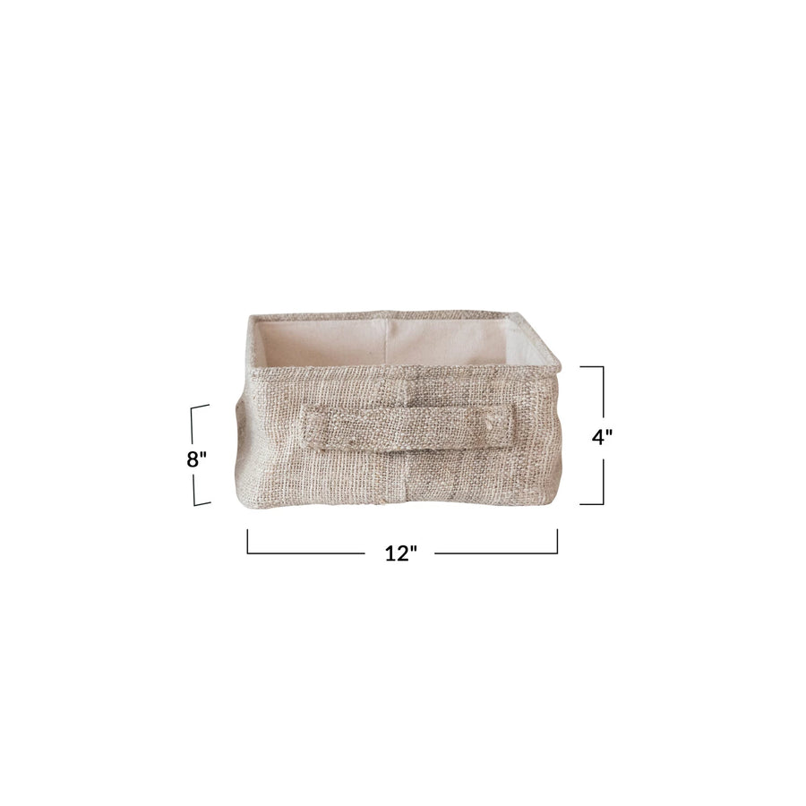 Woven Hemp Fiber & Wire Container