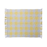 Yellow & Cream Woven Cotton & Linen Throw