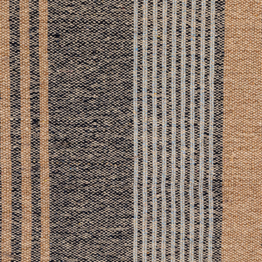 Light Blue Striped Cotton Blend Throw