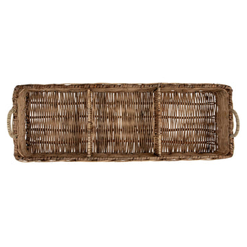 Hand-Woven Rattan Basket