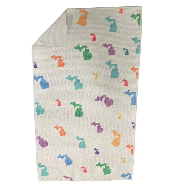 Michigan Map Dish Towel