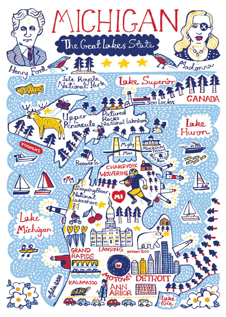Statescapes Michigan Box Set of 8 Cards