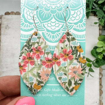 Fleece & Fancy I Midsummer Floral Cork Earrings