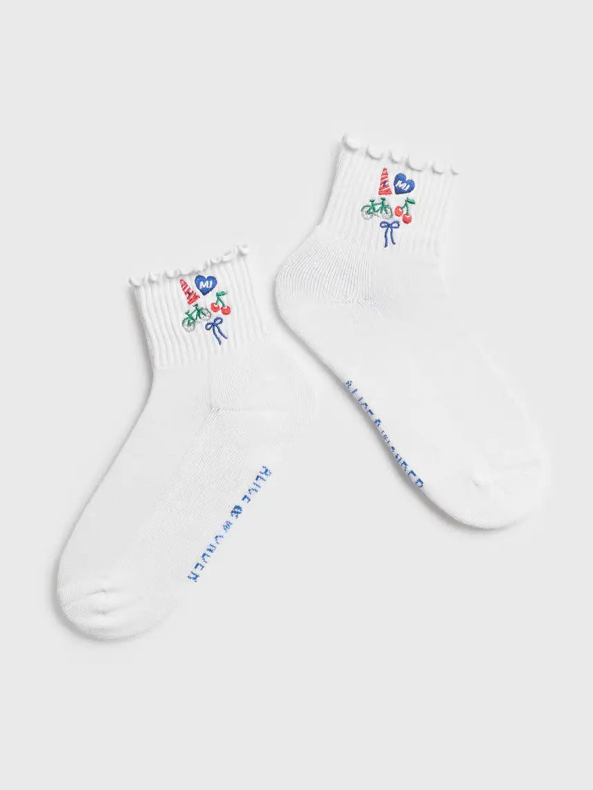 Michigan Icons Ruffle Sock
