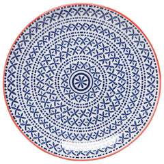 Blue Cross Stamped Appetizer Plate