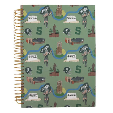 Michigan State University Emblems Spiral Notebook