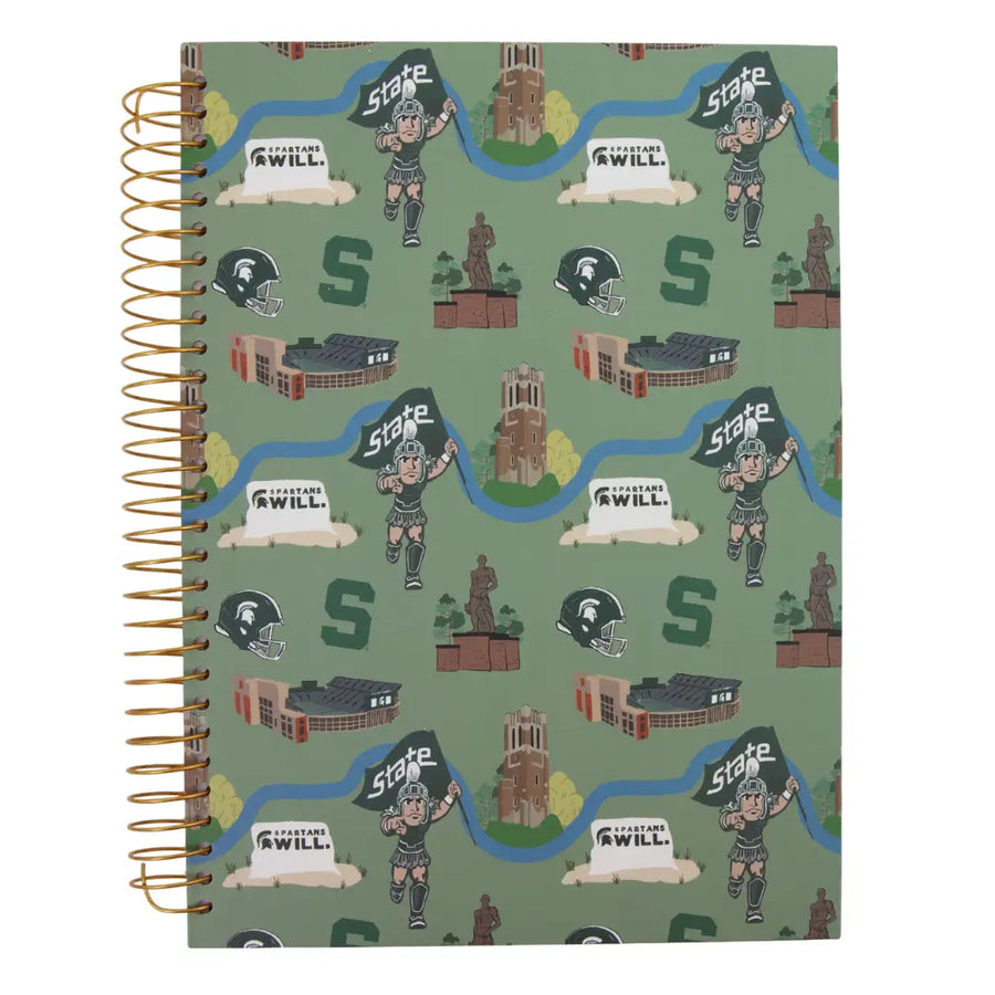 Michigan State University Emblems Spiral Notebook