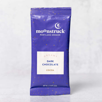 Moonstruck Chocolate Co. | Dreamy: Dark Chocolate Hot Cocoa Single Serving Pouch