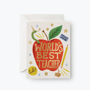 Rifle Paper Co. | Boxed Set of World's Best Teacher Card