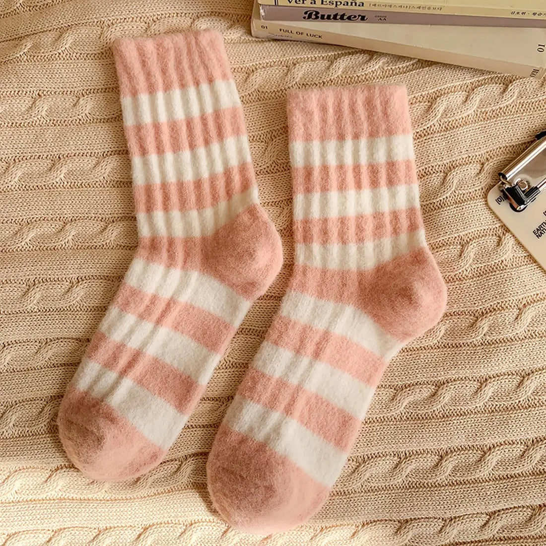 Striped Plush Socks